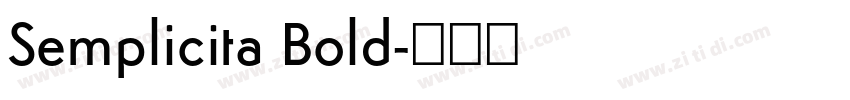 Semplicita Bold字体转换